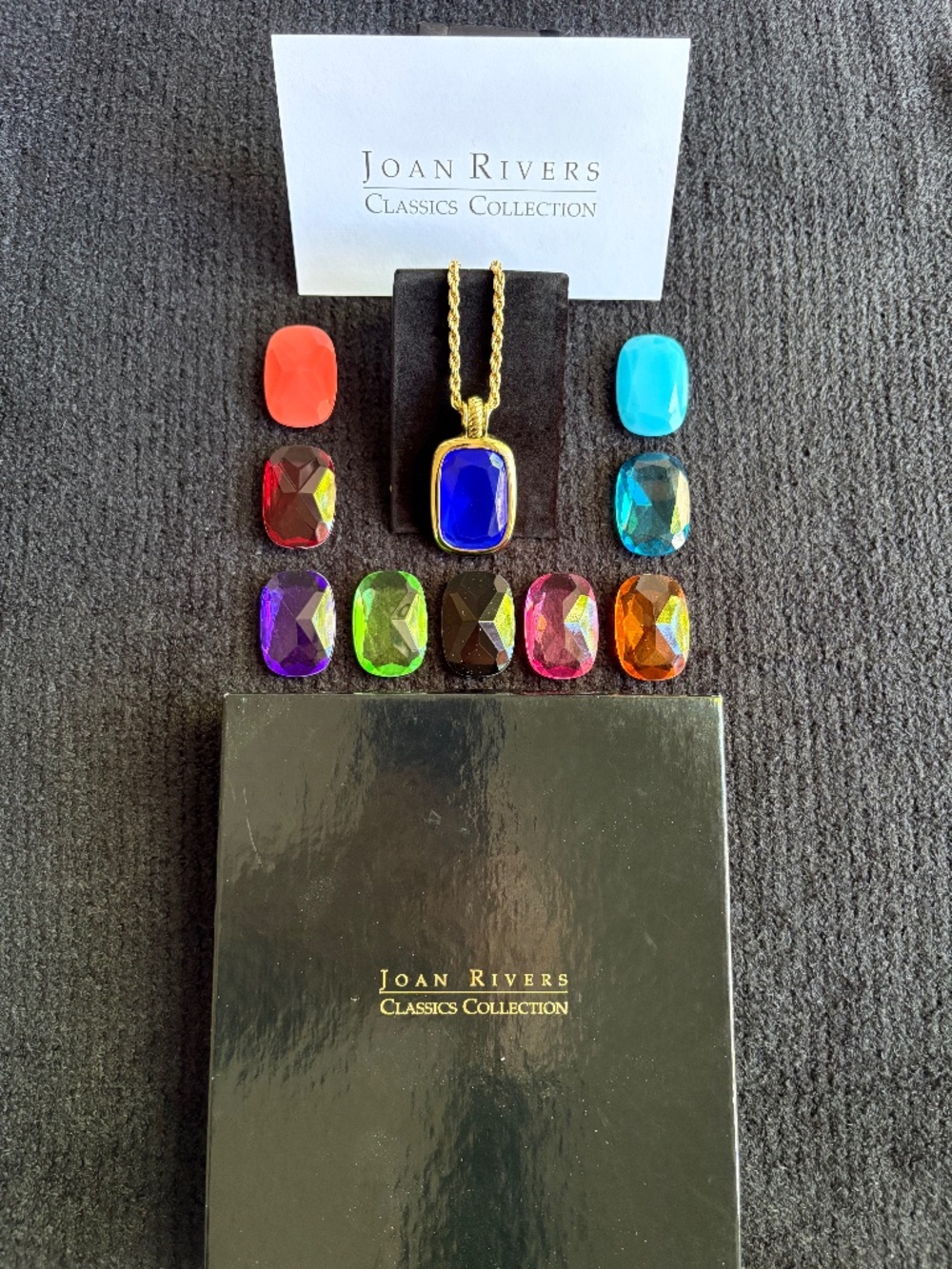 RARE NIB Joan Rivers "Wardrobe of Color" 30" Rope Necklace Set